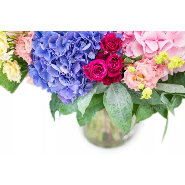 Bouquet of Hydrangeas and Spray Roses